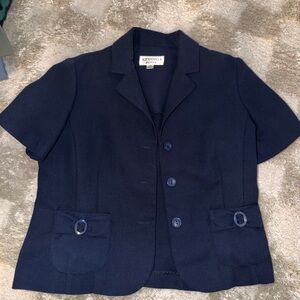 Studio I Women's Navy Short-Sleeve Blazer